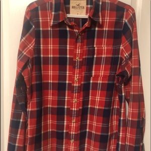 Hollister Men’s Plaid Full-Sleeve Button-Up Shirt Small Size